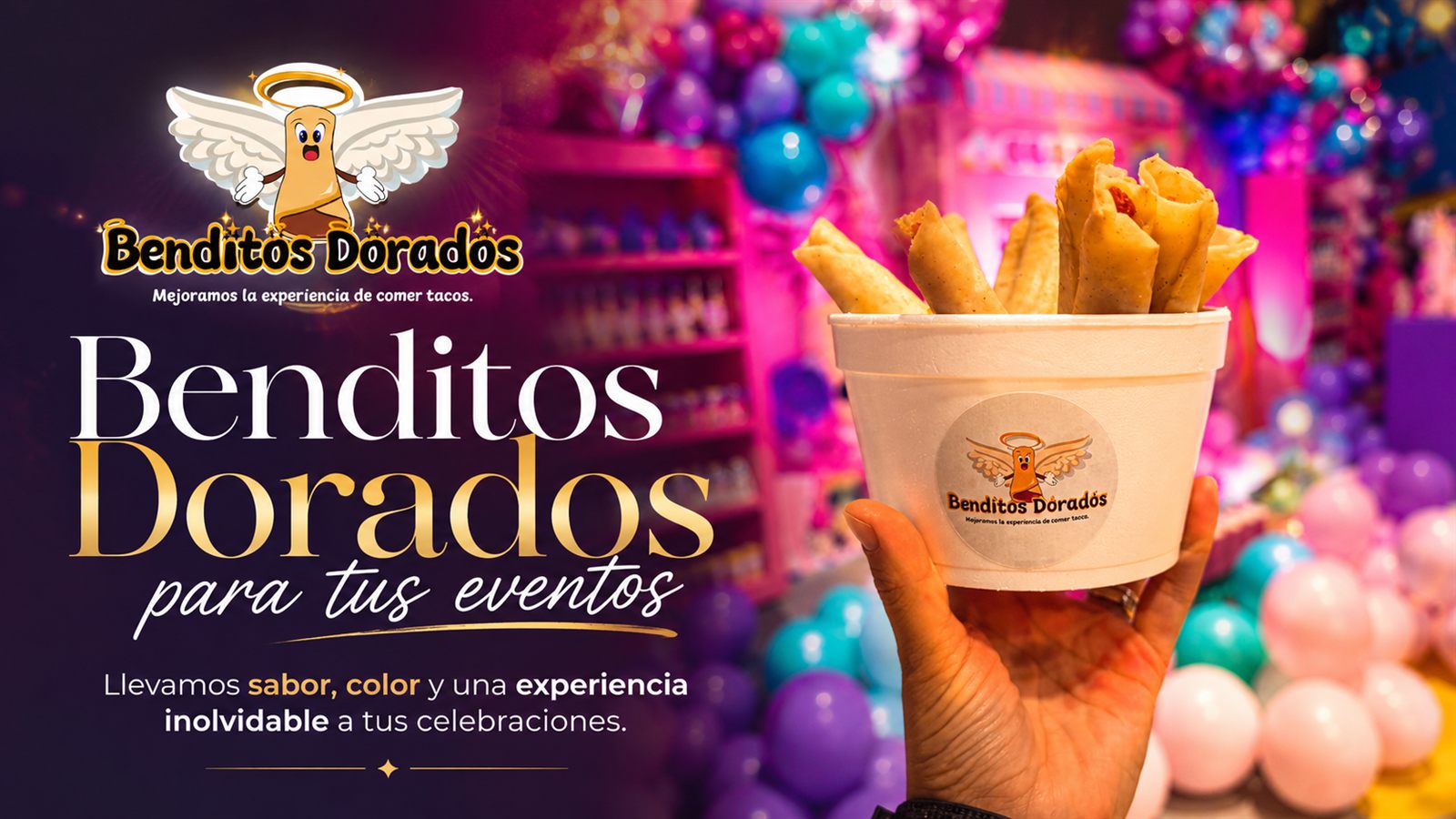 Vasito de flautas en un evento
