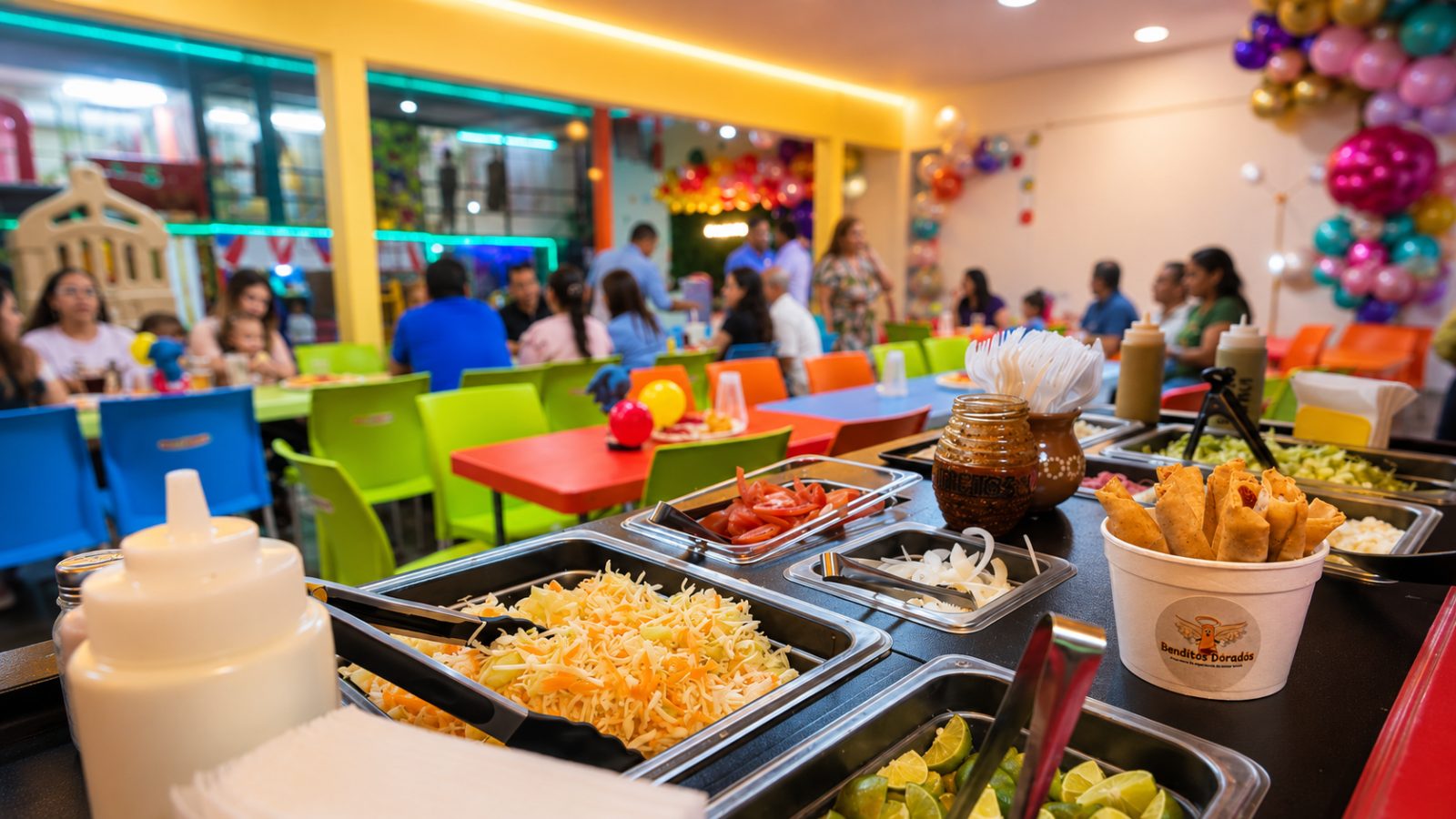 Barra de toppings para eventos